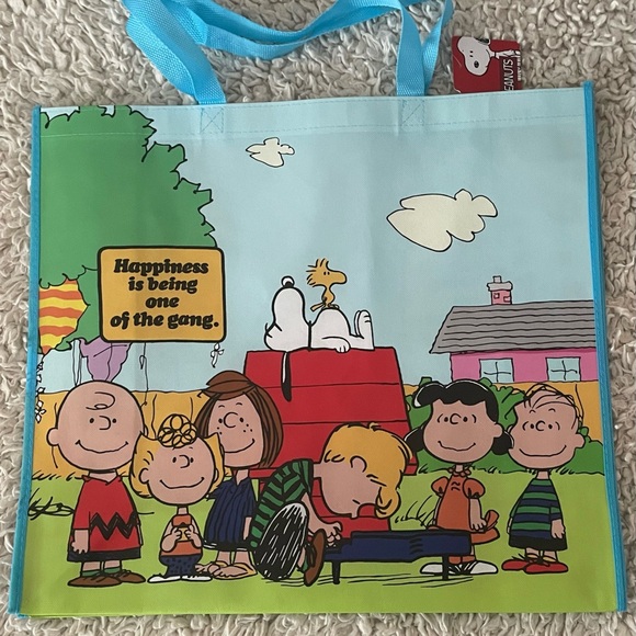 Peanuts Handbags - Peanuts Red and Blue Tote Bag